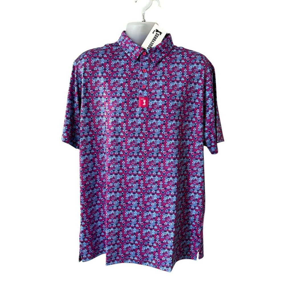 Bogey Bros Golf Polo Shirt Men’s XLARGE Purple Whale Tail Thong Short Sleeve NWT
